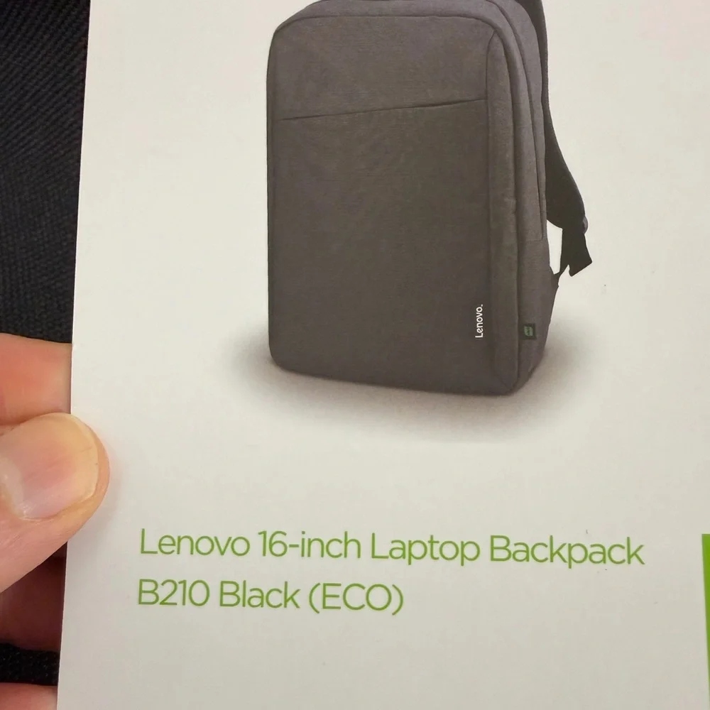 Lenovo 16” Laptop Backpack Black B210 Durable, Water-Repellent, Lightweight,